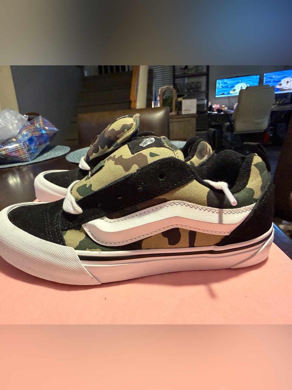 Vans Kids Camo Old Skool Sneakers - Green, Black, White
